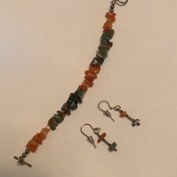 Hematite Jewelry Stone Set in Muted Earth Tones - Picture 4 of 6